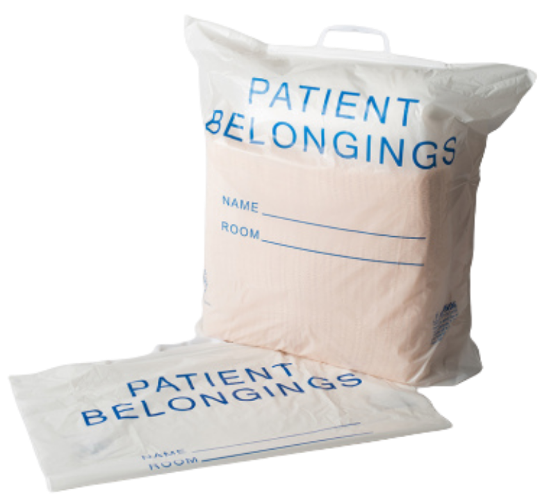 Patient belongings bag