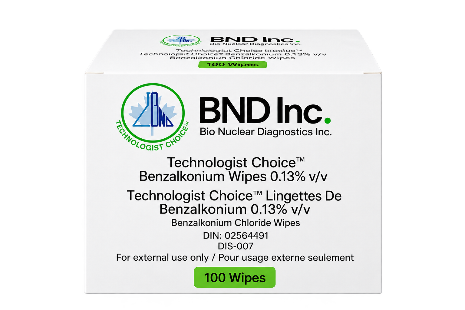 Technologist Choice BZK Wipes, item DIS-007